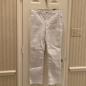 Chico’s white denim straight leg pants